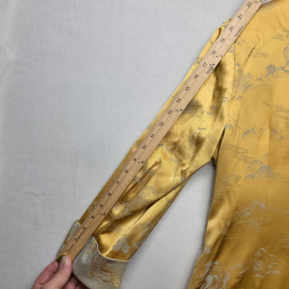 Haoyang Fashion Women's Chinese Yellow Tang Suit Jacket Size Medium - Picture 9 of 9